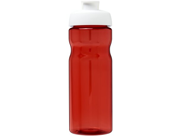 Bidón deportivo de 650 ml con tapa Flip personalizado rojo/blanco