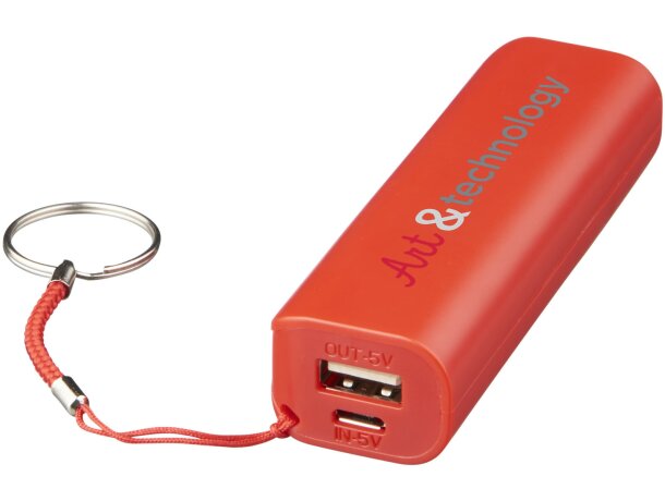 Powerbank de 1200 mAh Span con llavero y cable USB a micro USB Rojo detalle 19