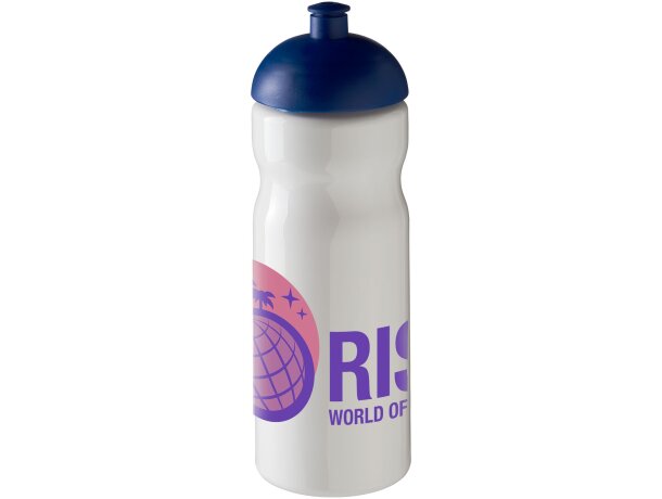 H2O Active® Base Bidón deportivo con Tapa Dome de 650 ml personalizado blanco/azul