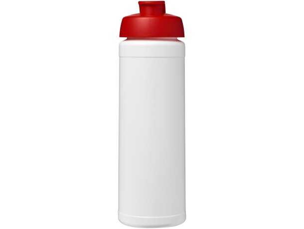 Baseline® Plus Bidón deportivo con Tapa Flip de 750 ml personalizado blanco/rojo