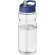 Bidón deportivo &quot;H2O Active® Base Tritan™&quot; de 650 ml personalizado transparente claro/azul