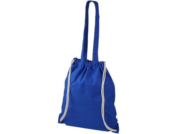 Mochilas sacos publicitarias con asas largas y cuerda Eliza 6L 240 g/m² Azul real detalle 12