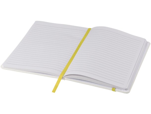 Libreta A5 blanca con cinta de color Spectrum personalizado