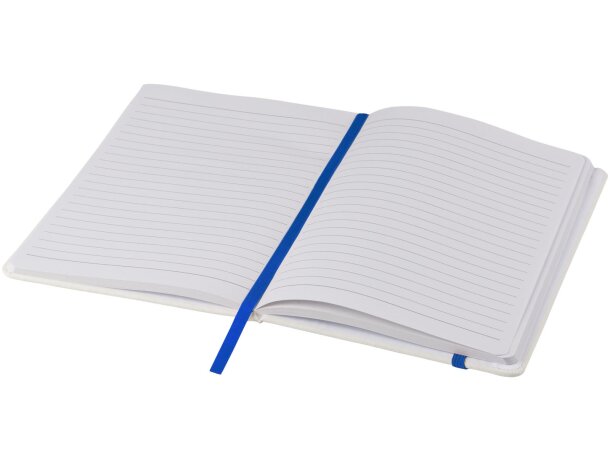 Libreta A5 blanca con cinta de color Spectrum personalizado