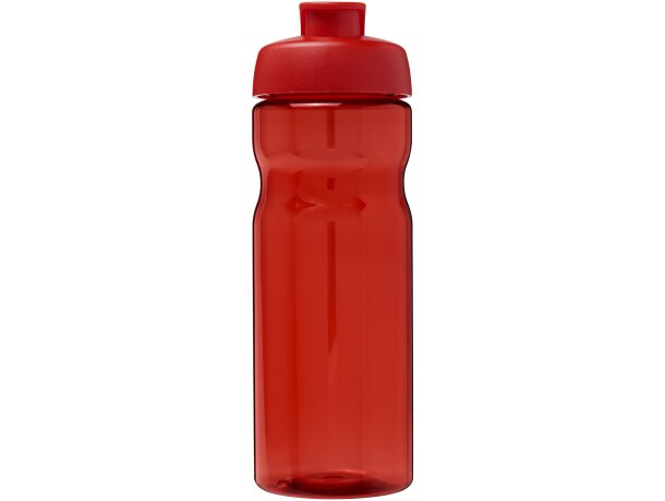 Bidón deportivo de 650 ml con tapa Flip personalizado rojo/rojo