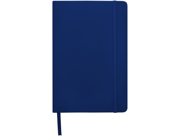 Libreta con banda elastica personalizadas con hojas punteadas poliuretano Azul marino detalle 5