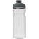 Bidón deportivo de 650 ml con tapa Flip personalizado transparente claro/gris