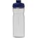 Bidón deportivo de 650 ml con tapa Flip personalizado transparente claro/azul