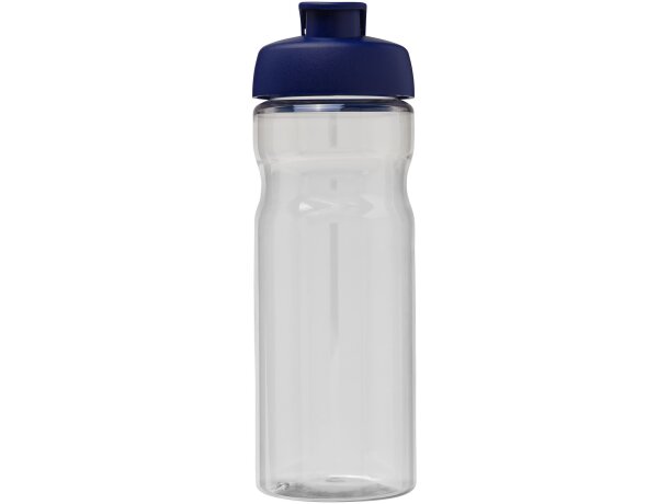 Bidón deportivo de 650 ml con tapa Flip personalizado transparente claro/azul