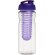 H2O Active® Base Bidón deportivo e infusor con Tapa Flip de 650 ml personalizado transparente/morado