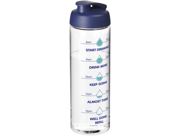 H2O Active® Vibe Bidón deportivo con tapa Flip de 850 ml personalizado transparente/azul