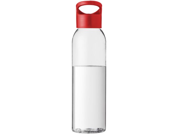 Bidón de Tritan™ de 650 ml colour-pop personalizado rojo/transparente