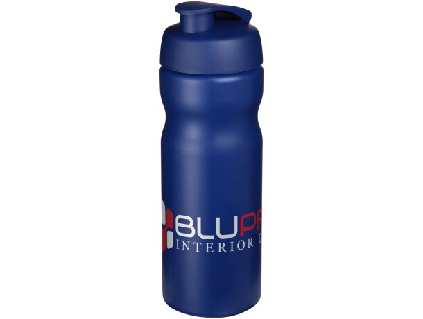 Baseline® Plus Bidón deportivo con tapa Flip de 650 ml personalizado azul