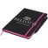 Libretas con banda elastica Noir Edge moderna elegante tapa suave negra Negro intenso/rosa detalle 13