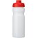 Baseline® Plus Bidón deportivo con tapa Flip de 650 ml personalizado transparente/rojo