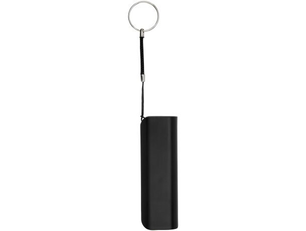 Powerbank de 1200 mAh Span con llavero y cable USB a micro USB Negro intenso detalle 4