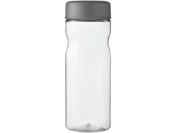 Bidón deportivo de 650 ml con tapa de rosca personalizado transparente claro/gris