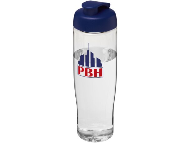 H2O Active® Tempo Bidón deportivo con Tapa Flip de 700 ml personalizado transparente/azul