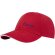 Gorra sandwich reciclada de 6 paneles GRS Topaz Rojo detalle 2