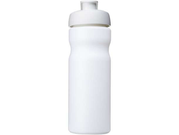 Baseline® Plus Bidón deportivo con tapa Flip de 650 ml personalizado blanco