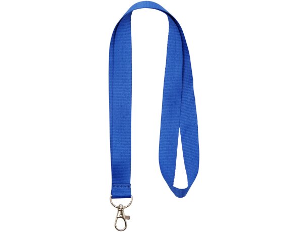 Lanyard coloridos con mosquetón práctico Impey y gran calidad Azul real detalle 16