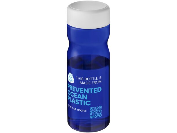 H2O Active® Eco Base Bidón deportivo con tapa de rosca de 650 ml personalizado azul/blanco