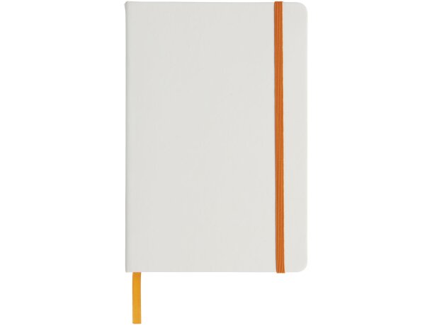 Libreta A5 blanca con cinta de color Spectrum personalizado