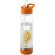 Botella deportiva y ligera con infusor de rosca para fruta 740 ml personalizada barato transparente/naranja