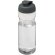 Bidón deportivo de 650 ml con tapa Flip personalizado transparente claro/gris