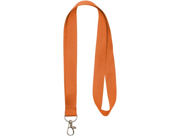 Lanyard coloridos con mosquetón práctico Impey y gran calidad Naranja detalle 25