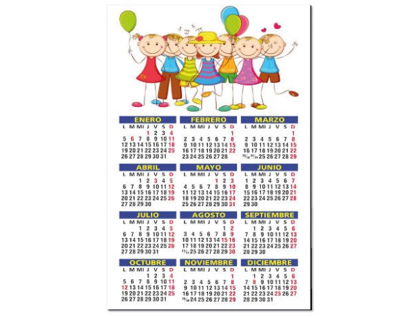 Imanes de nevera flexibles con calendario a todo color 0.5mm de espesor detalle 1