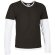 Camisetas para personalizar manga larga Denver Valento con diseño bicolor y doble manga 100% algodón 160 g/m2 negro/blanco
