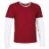 Camisetas para personalizar manga larga Denver Valento con diseño bicolor y doble manga 100% algodón 160 g/m2 personalizada roja/blanco