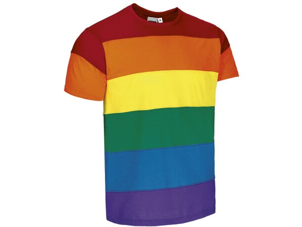 Camiseta manga corta para hombre con logo Rainbow Valento 100% algodón 160 g/m2 corte regular detalle 5