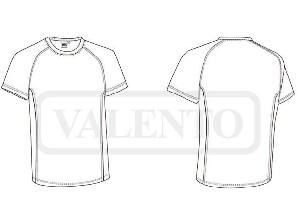 Camiseta tecnicas con logo Marathoner Valento tejido Dry-Knit bordado detalle 1