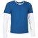 Camisetas para personalizar manga larga Denver Valento con diseño bicolor y doble manga 100% algodón 160 g/m2 azul royal/blanco