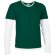 Camisetas para personalizar manga larga Denver Valento con diseño bicolor y doble manga 100% algodón 160 g/m2 blanco/verde botella