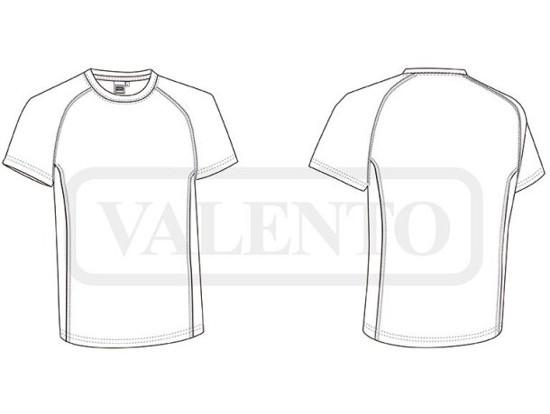 Camisetas con logotipo Rockspped Valento tejido transpirable Bird-Eye detalle 1