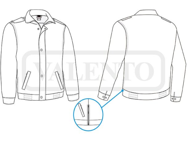 Chaquetas promocionales con alta retención térmica Keeper Valento detalle 1