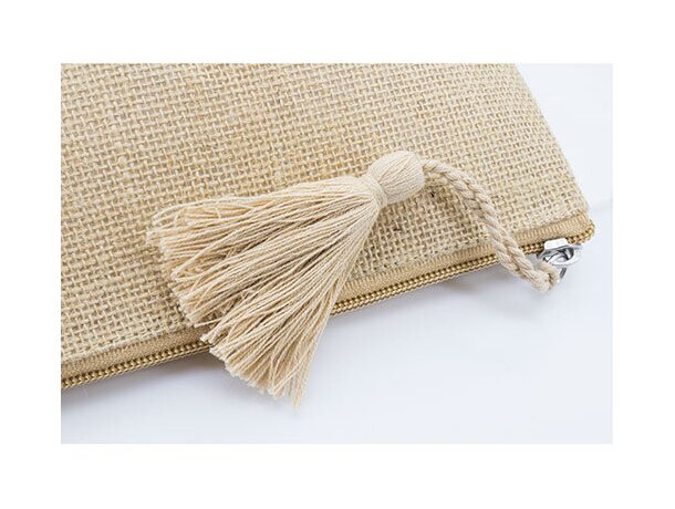 Neceser jute laminado borla crudo