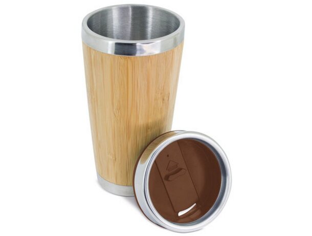 Vaso termo bambu doble capa 500ml Cue