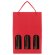 Caja de carton luxe 3 pcs meseguera rojo