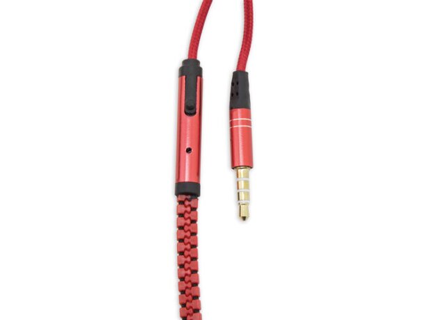 Auriculares cremallera Sany rojo