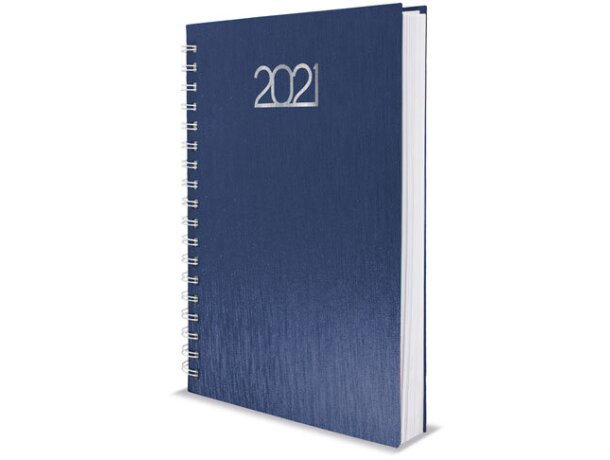 Agenda anilla metalizada Nick azul