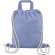 Bolsa mochila de algodon reciclado Agra azul