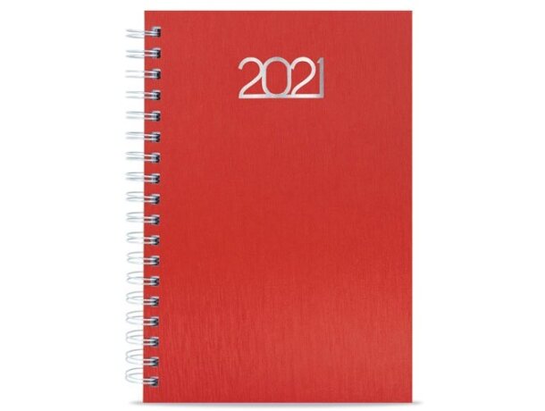 Agenda anilla metalizada Nick rojo