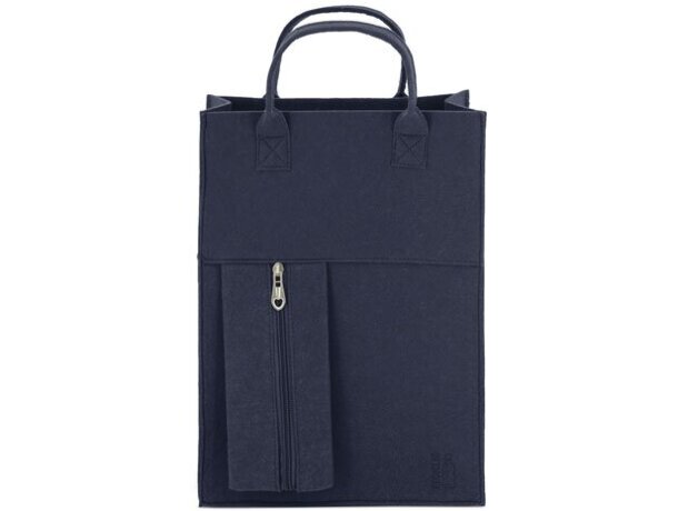 Bolsa de fieltro rpet Sandory azul marino