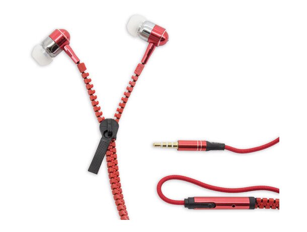 Auriculares cremallera Sany rojo