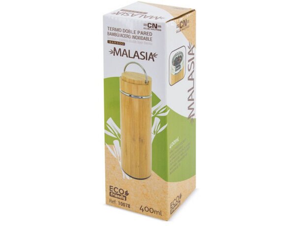 Termo doble pared bambu/acero inoxidable Malasia