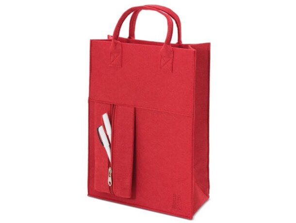 Bolsa de fieltro rpet Sandory rojo